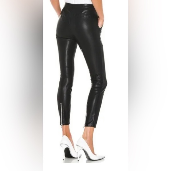 BlankNYC The Bond NWOT Vegan Faux Leather Mid-Rise Skinny Pants Size24 Ankle Zip - Picture 3 of 12
